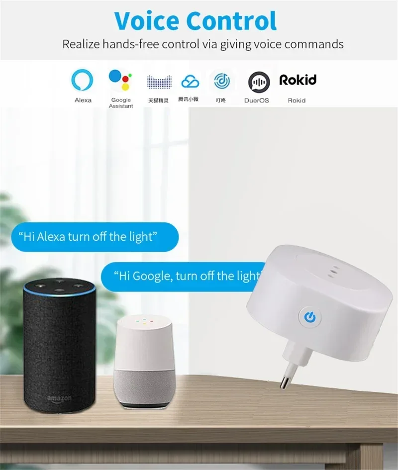 Wifi Smart Plug 16A Italy Chile Socket Power With Timer USB Charger Tuya SmartLife APP Voice Control Works For Google Home Alexa