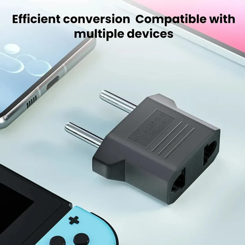 3/5/10Pcs US to EU Converter Plug 4mm/4.8mm Electrical Socket Plugs Adapters American China Europe Plug Adapter Converter Socket