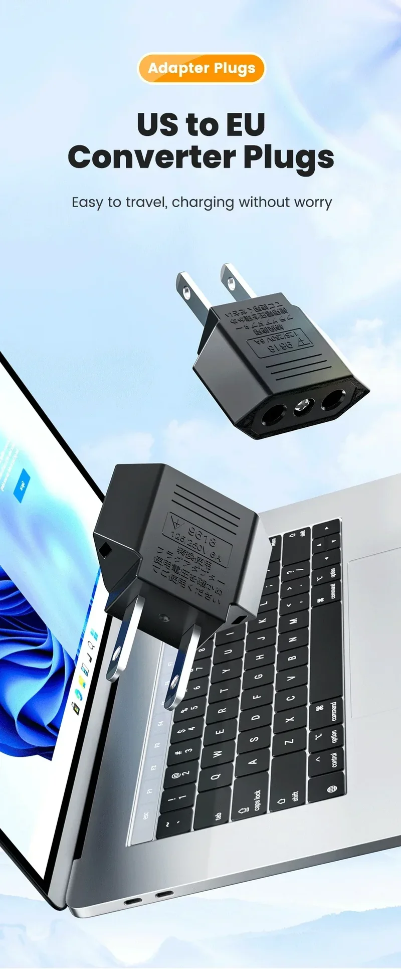 US Electrical Plug Adapter US To EU Socket Outlet American Japan China Travel Adapter European EU To US Power Adapter Converter