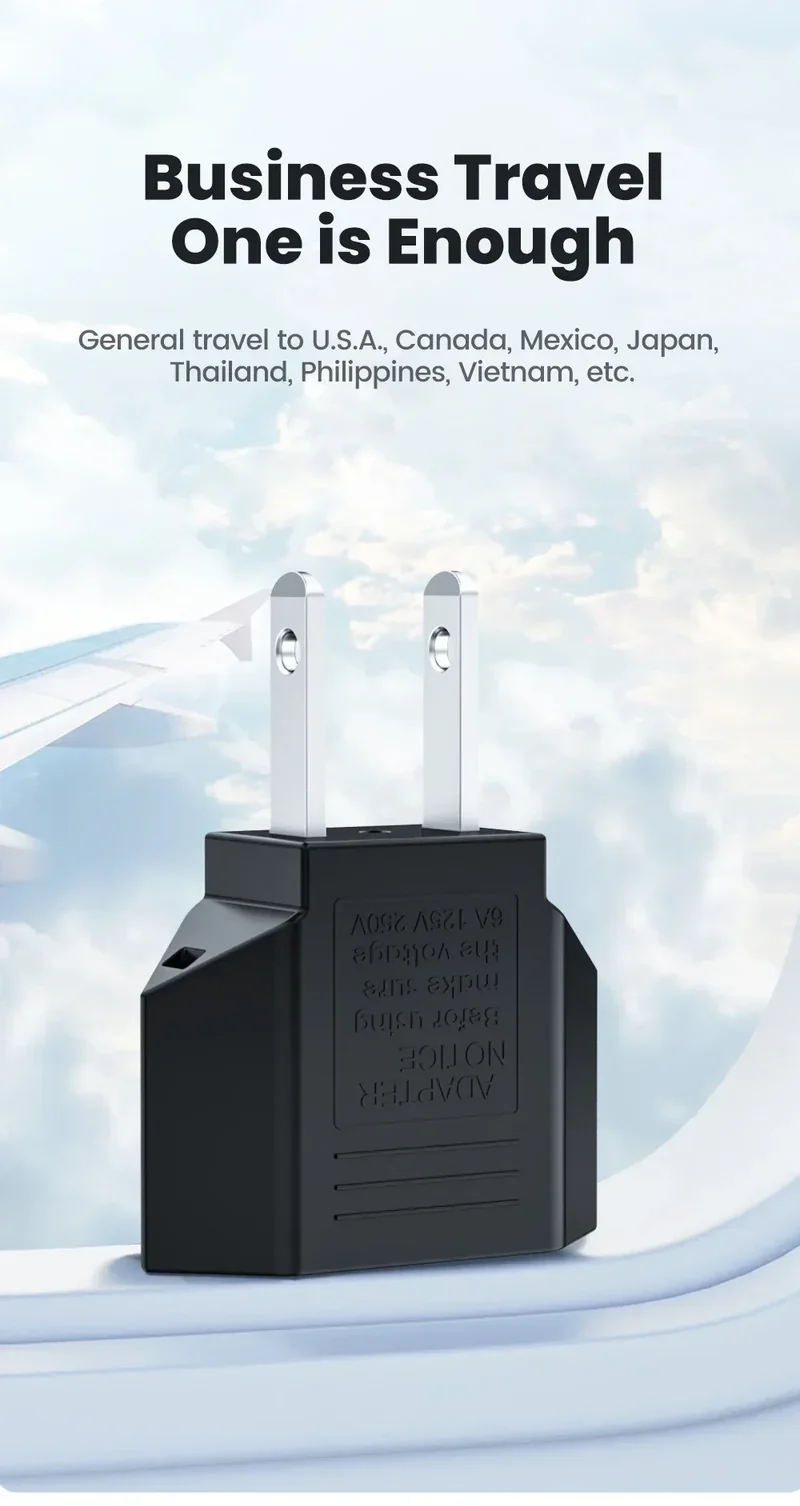 US Electrical Plug Adapter US To EU Socket Outlet American Japan China Travel Adapter European EU To US Power Adapter Converter