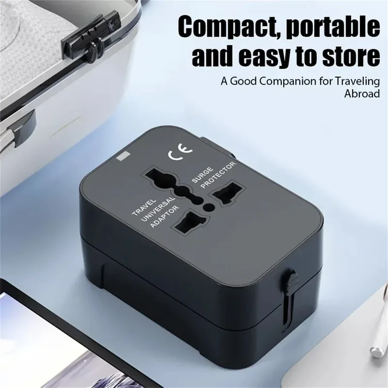 Universal Travel AC Power Adapter with Dual USB Ports EU US UK AU Outlet Converter Socket Plug Global Conversion Charger