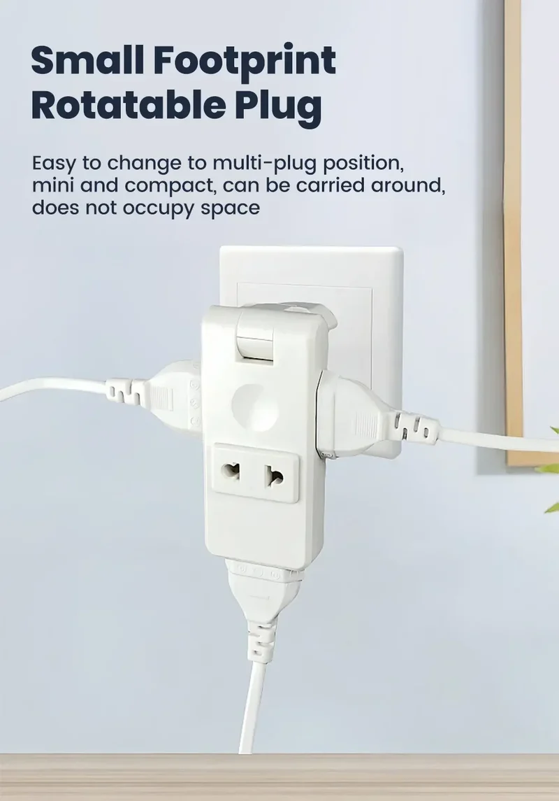 Protable Travel Power Converter Wall Outlet Plug Adaptors 4 in 1 EU 4.8MM Extension Chargers Adapter 180° Rotation Plug Adapter