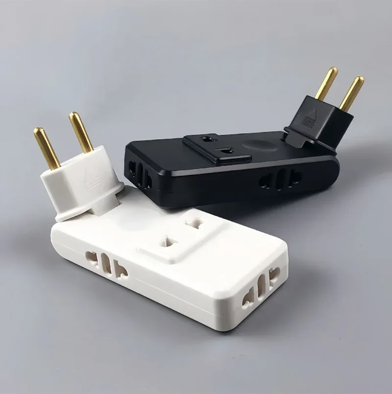 Protable Travel Power Converter Wall Outlet Plug Adaptors 4 in 1 EU 4.8MM Extension Chargers Adapter 180° Rotation Plug Adapter