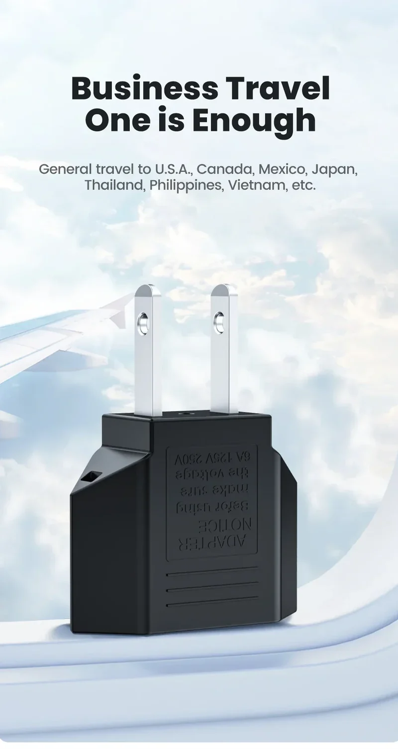 US Plug Adapter US to EU Plug Adapter European EU To US JP CN Power Adapter Electrical Plug Converter Sockets AC Charger Outlet
