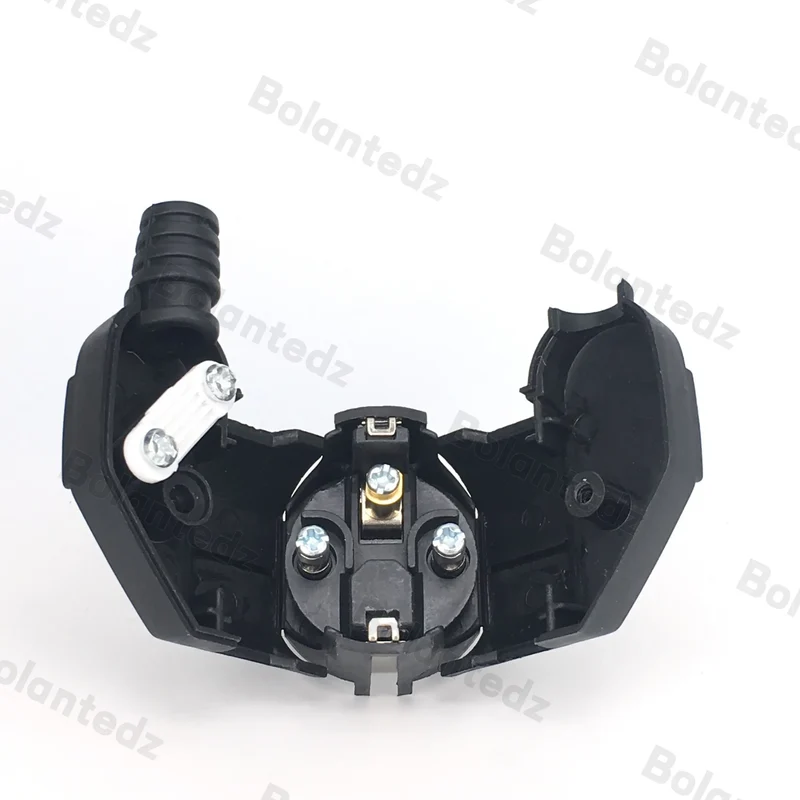 EU Plug Adapter 16A Male Replacement AC Outlets Rewireable Schuko Electeic Socket Euro Connector For Power Extension Cable