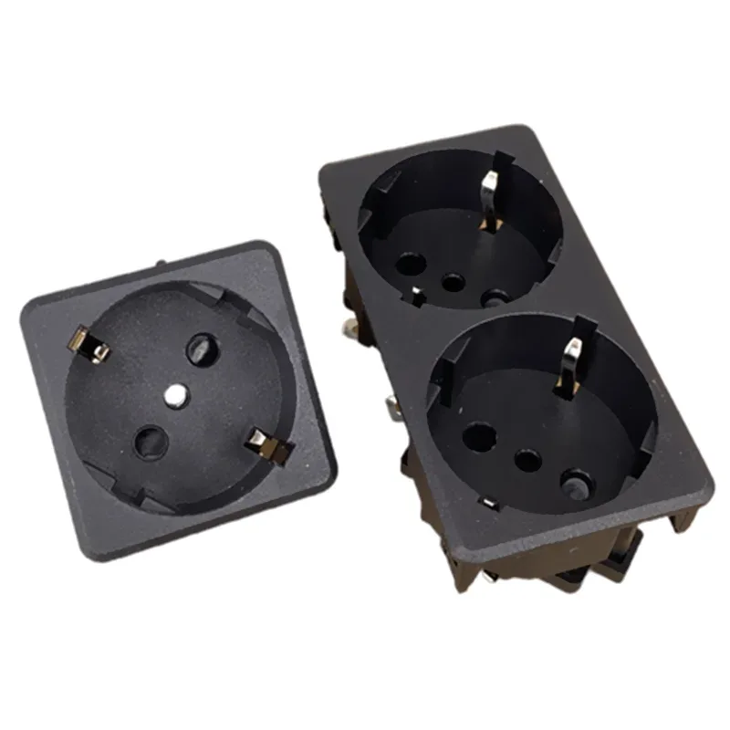 250v 16a germany AC PDU UPS EU power desktop outlet Embedded electrical Panel Receptacle AC socket European style French copper