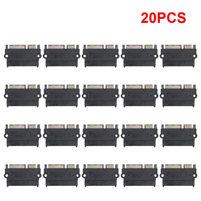 1-20PCS SATA Male To Female Power Data Converter 22Pin 7+15 Male To Female SATA To SATA Converter SATA To SATA Adapter