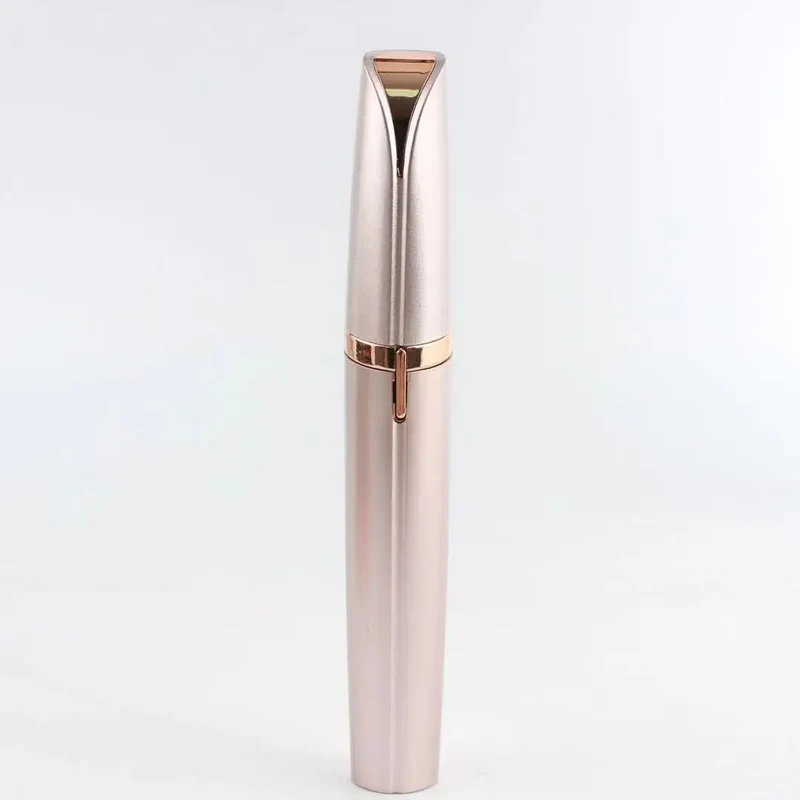 Mini Electric Eyebrow Trimmer Pen - Painless Hair Remover with LED Light for Facial Brows