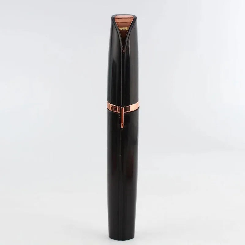 Mini Electric Eyebrow Trimmer Pen - Painless Hair Remover with LED Light for Facial Brows