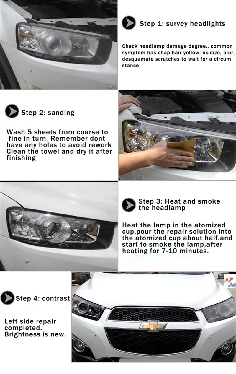 Headlight Polishing Set Auto Headlight Renovator Light Restoration Clean Car 300ml Polish Spotlights Headlights Renovation Kit