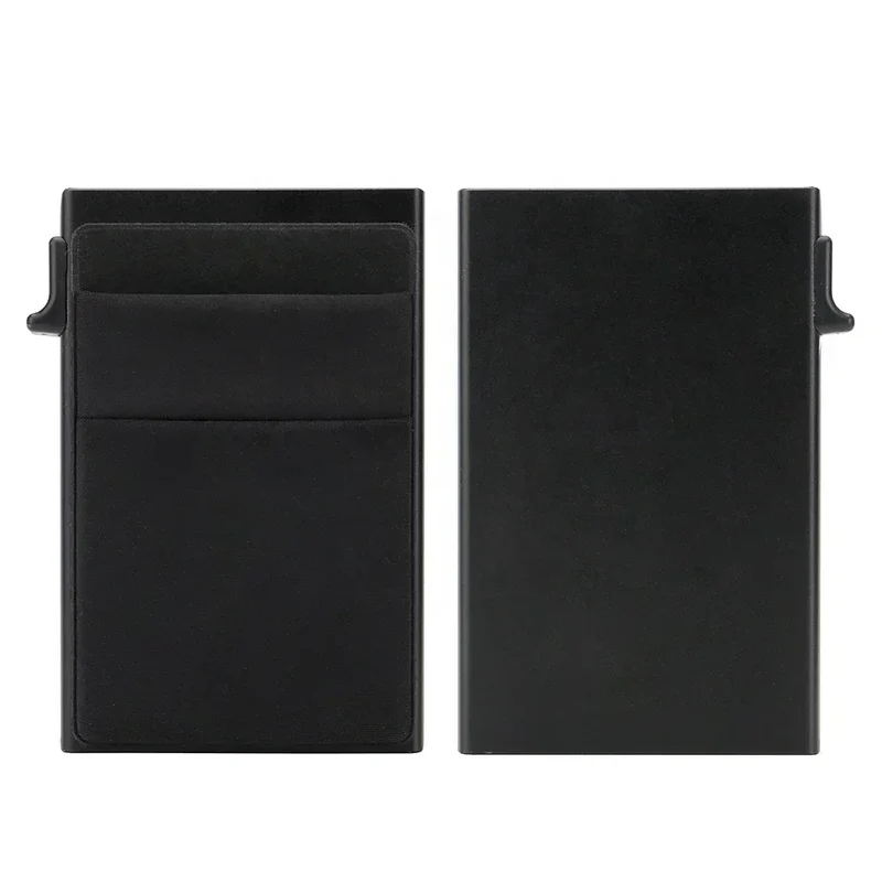 Slim RFID Blocking Metal Wallet for Men - Minimalist Smart Magic Card Case Holder with Protection for Bank ID and Credit Cards