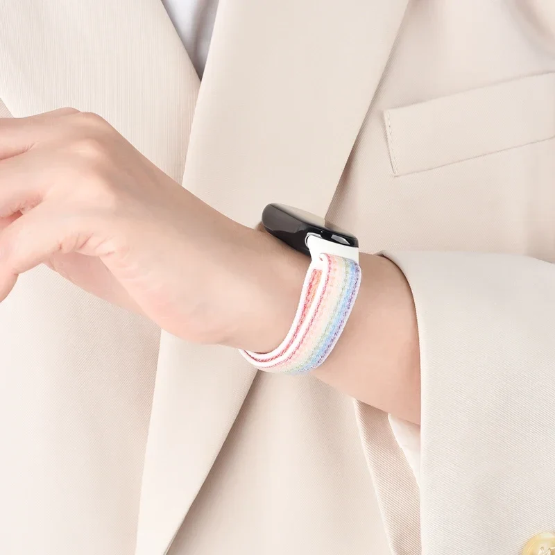 Nylon loop watchband For Xiaomi mi Band 8 Sport miband8 NFC Correa Breathable Replacement Bracelet smart band 8 Strap smartwatch