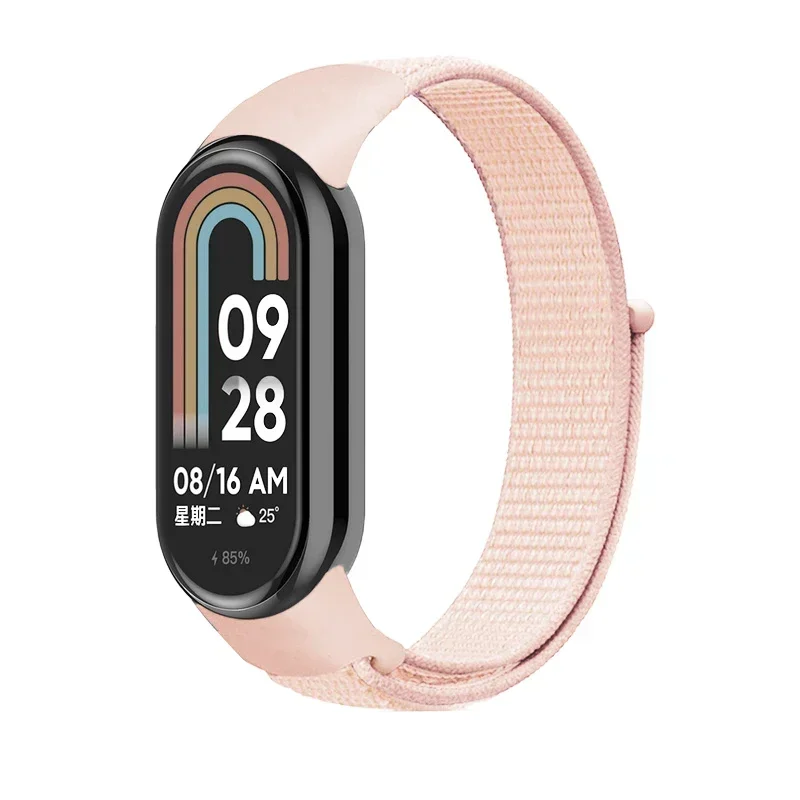 Nylon loop watchband For Xiaomi mi Band 8 Sport miband8 NFC Correa Breathable Replacement Bracelet smart band 8 Strap smartwatch
