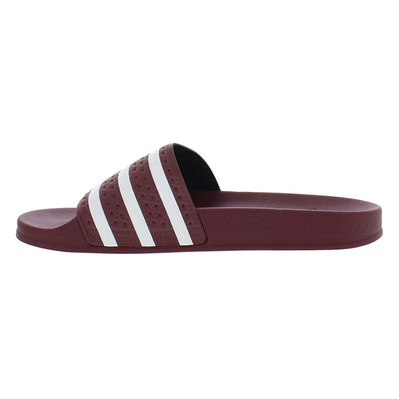 For Adilette Men's Sandals Burgundy/White Color | 100% Authentic Made in Vietnam Model GY1308