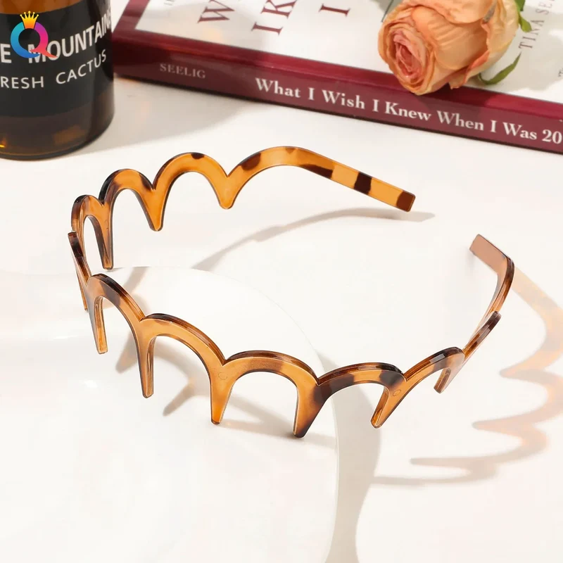Fashion Wave Headbands for Women Solid Color Toothed Non-slip Hair Bands Girl Face Wash Sports Hairbands Hair Accessories