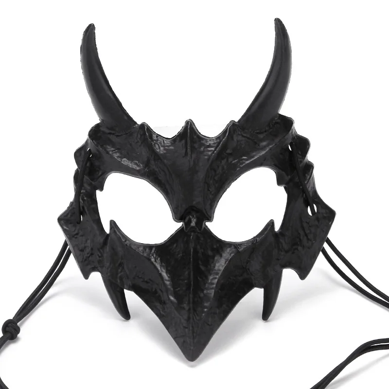 Halloween Mask Half-face Mask Cos Dragon God Fierce Tiger Night Fork Tengu Man Wolf Mask Performance Skull Masks