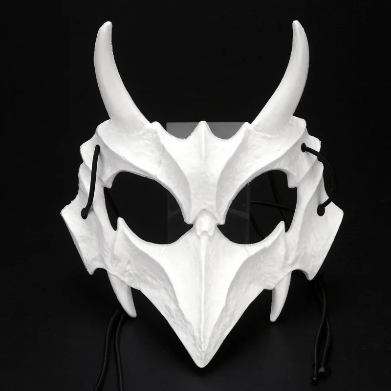 Halloween Mask Half-face Mask Cos Dragon God Fierce Tiger Night Fork Tengu Man Wolf Mask Performance Skull Masks