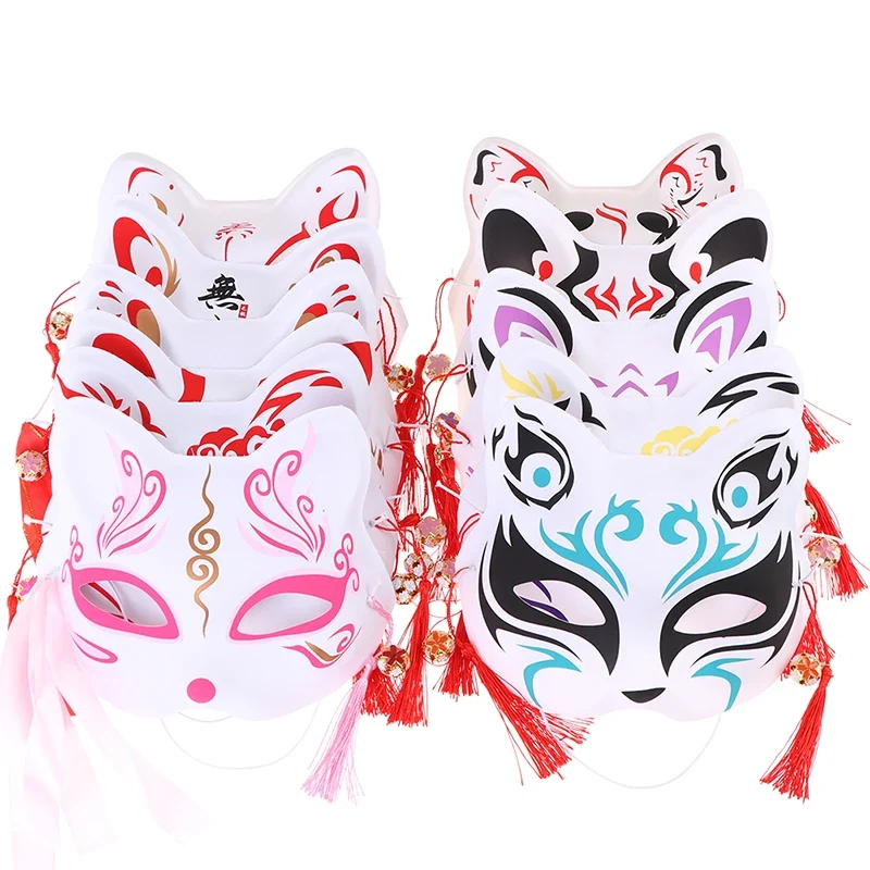 1Pc Anime Fox Masks PVC Half Face Cat Mask Masquerade Festival Party Cosplay Props
