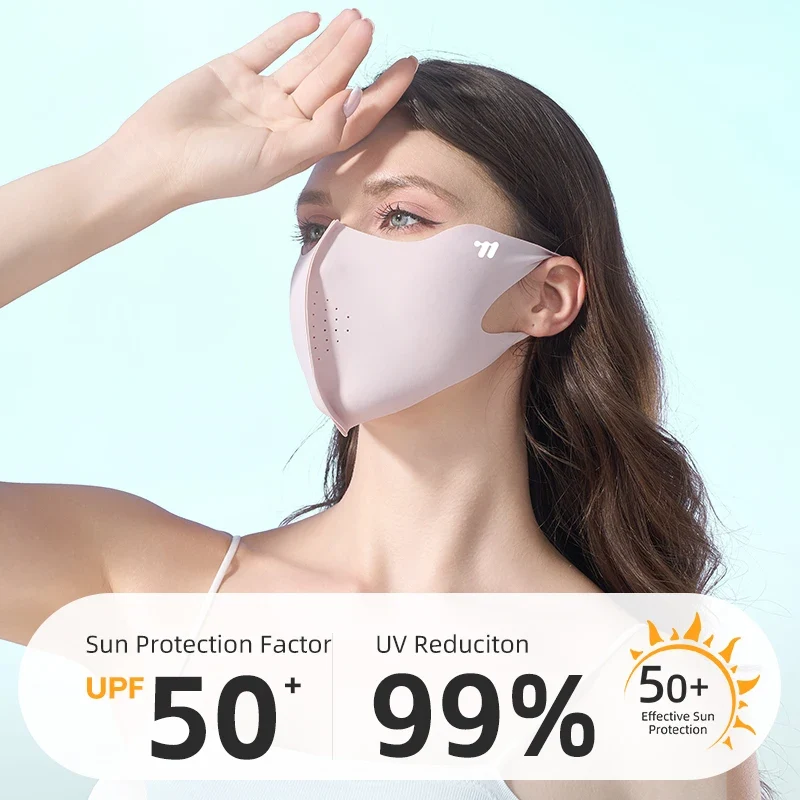 WEST BIKING Summer Sunscreen Traceless Mask 3D Ice Silk Breathable UV Protection Mask Summer Outdoor Sport Cycling Sports Masks