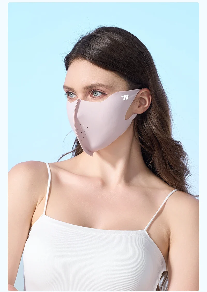 WEST BIKING Summer Sunscreen Traceless Mask 3D Ice Silk Breathable UV Protection Mask Summer Outdoor Sport Cycling Sports Masks