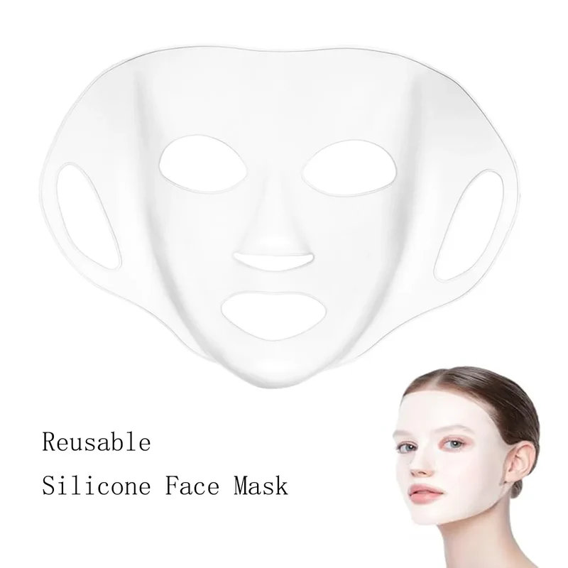 3D Silicone Face Mask Cover Reusable Face Mask Holder for Sheet Masks Moisturizing Facial Mask Cover Prevent Evaporation Beauty