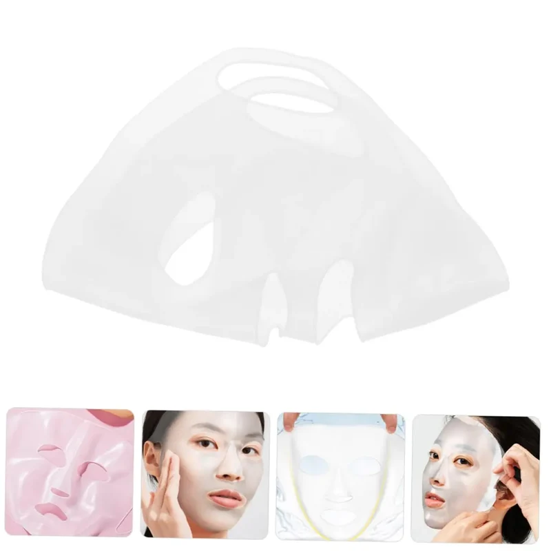 3D Silicone Face Mask Cover Reusable Face Mask Holder for Sheet Masks Moisturizing Facial Mask Cover Prevent Evaporation Beauty