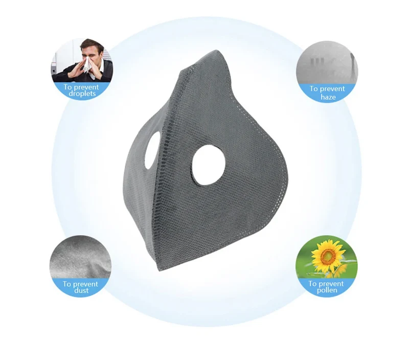 Cycling Dustproof PM2.5 Active Carbon Filter Replacement Protection Anti Dust 5layers Cycling Face Masks Breathing Filter Gasket