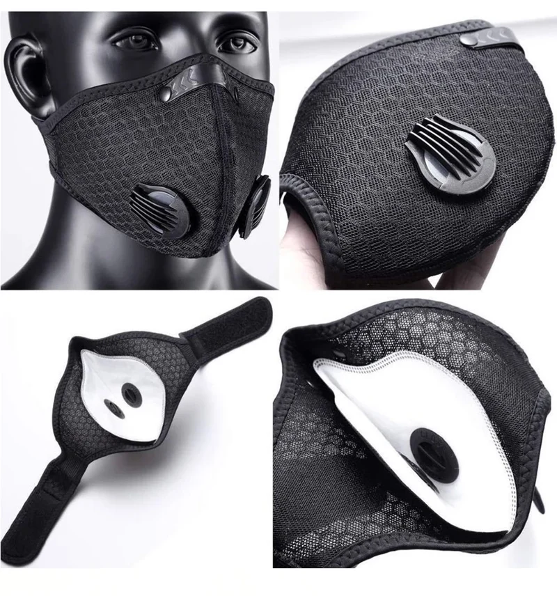 Cycling Dustproof PM2.5 Active Carbon Filter Replacement Protection Anti Dust 5layers Cycling Face Masks Breathing Filter Gasket