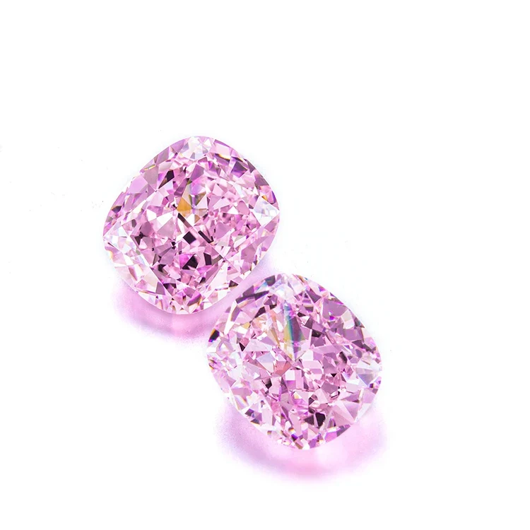 Anster top quality factory direct sale cz cushion cut fancy color synthetic diamond loose gemstones for fine jewelry