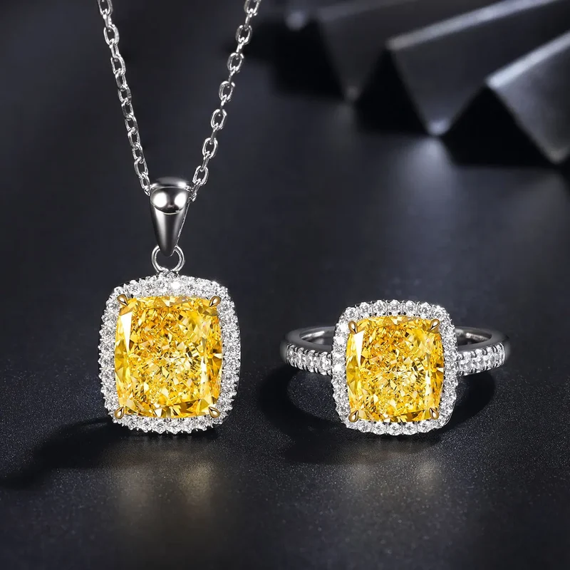 Anster top quality factory direct sale cz cushion cut fancy color synthetic diamond loose gemstones for fine jewelry