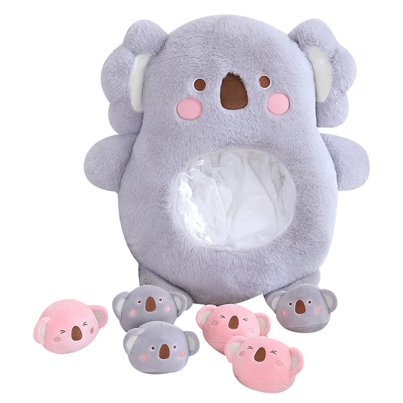 Cute Animal With Little Baby Small Toys Snacks Throw Pillow Rabbit Dinosaur Bear Stuffed Cushion Koala Plushies
