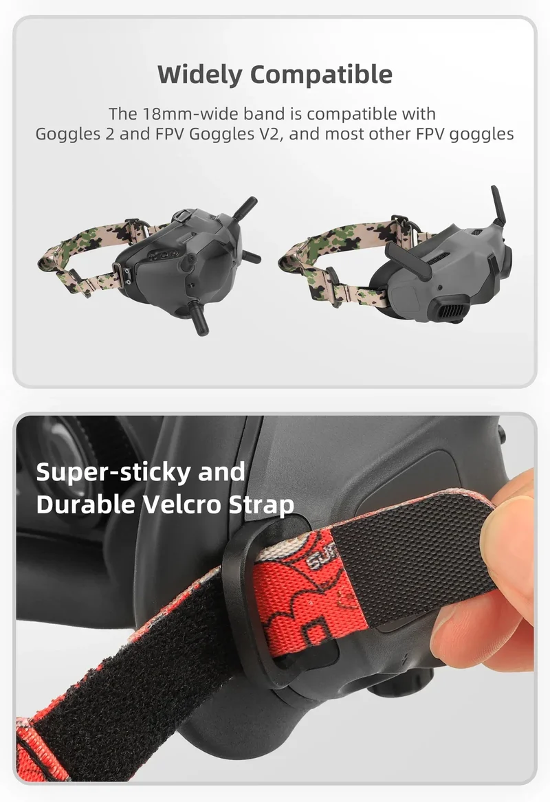 Colorful Headband Soft Elastic Head Strap Adjustable for DJI Avata Goggles 2/FPV Goggles V2 Glasses Accessories