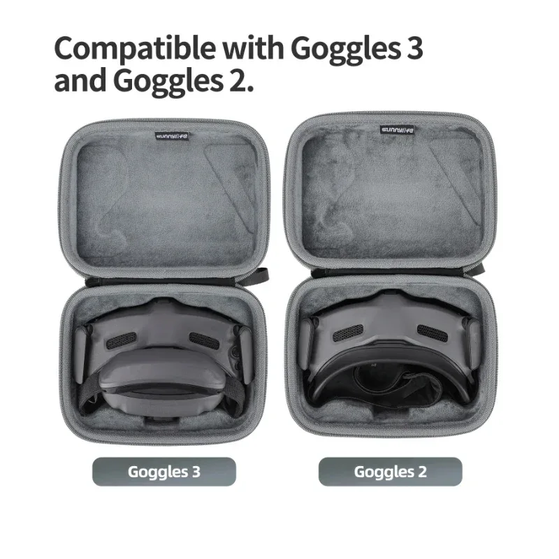 For DJI Avata 2 Goggles 2/3 Bag Case Storage Portable Hard Case Nylon Handle Shock-proof Carrying Box Accessory Goggles 2 3