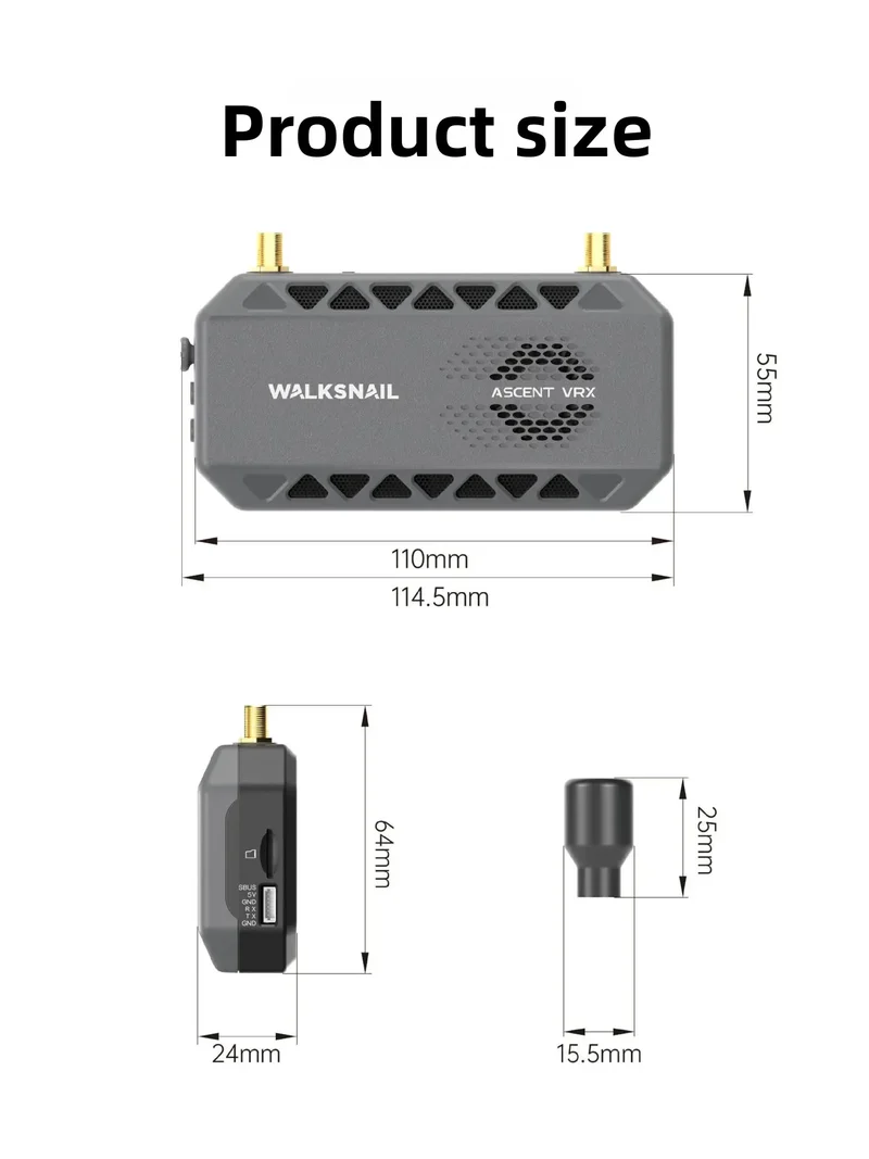 2026 Edward original factory packaging Walksnail Ascent VRX high definition digital FPV receiver hDMI output 1080P picture