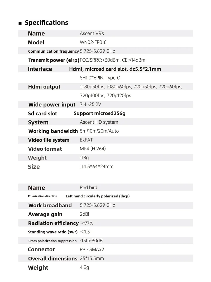 2026 Edward original factory packaging Walksnail Ascent VRX high definition digital FPV receiver hDMI output 1080P picture
