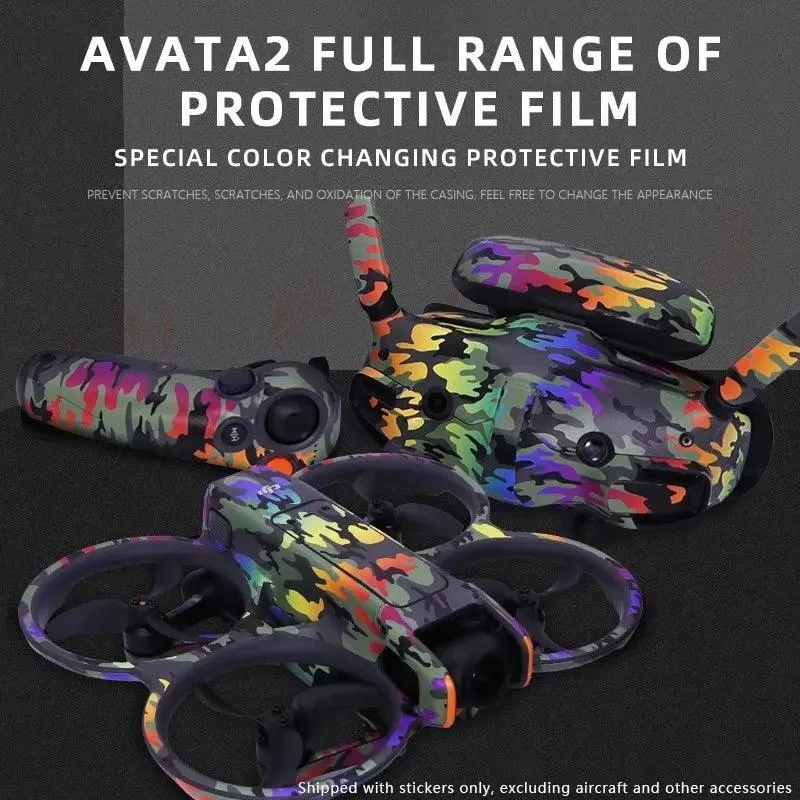 Stickers Skin Set Protective Film for DJI Avata 2 Motion Rocker 3 Goggles 3 Anti-scratch Protective Film Refit Decals Accessory