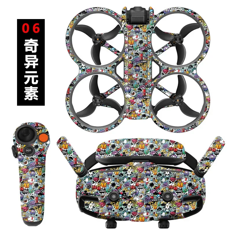 Stickers Skin Set Protective Film for DJI Avata 2 Motion Rocker 3 Goggles 3 Anti-scratch Protective Film Refit Decals Accessory