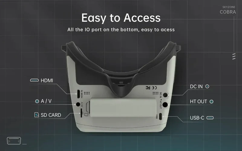 SKYZONE COBRA LITE V2 Diversity 480*272 G0ggle Steadyview RapidMix Receiver Head Tracker DVR Video Glasses RC FPV Racing