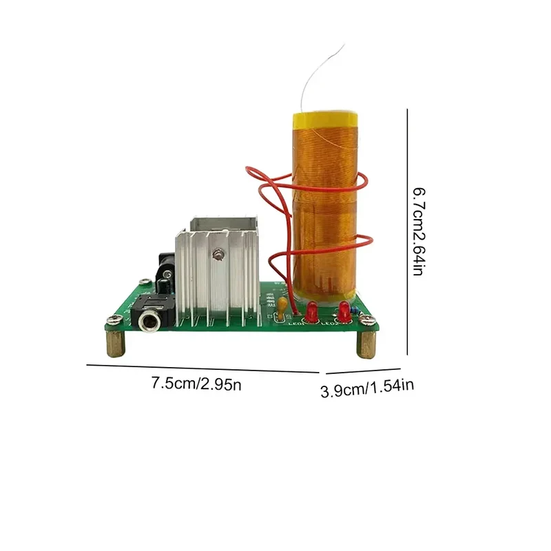 DIY Mini for Tesla Coil Kit DIY Music Loudspeaker Board Arc Experiment High Temperature High Pressure Plasma DC 15-24V 15W 2A