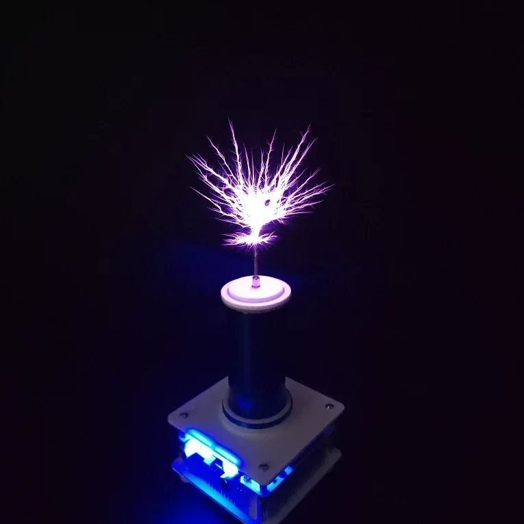 Wishcolor YSKJ-36 Blue/Golden Double Class E Tesla Coil with 10cm Thin Arc Support Music Bluetooth Playback