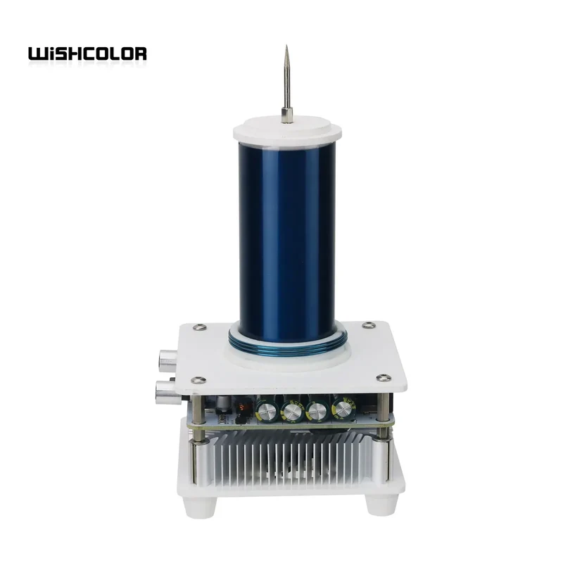 Wishcolor YSKJ-36 Blue/Golden Double Class E Tesla Coil with 10cm Thin Arc Support Music Bluetooth Playback