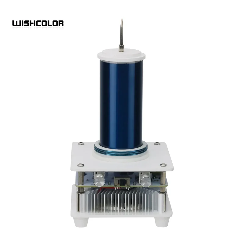 Wishcolor YSKJ-36 Blue/Golden Double Class E Tesla Coil with 10cm Thin Arc Support Music Bluetooth Playback