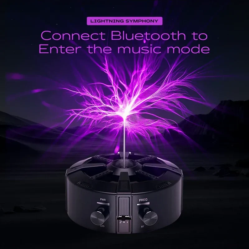 2025 Music Tesla Coil Bluetooth AUX Wireless Speaker Touchable Spark Tesla Musical Coil Lighting For Science Experiment Gifts
