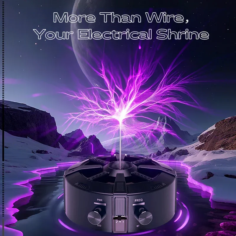 2025 Music Tesla Coil Bluetooth AUX Wireless Speaker Touchable Spark Tesla Musical Coil Lighting For Science Experiment Gifts