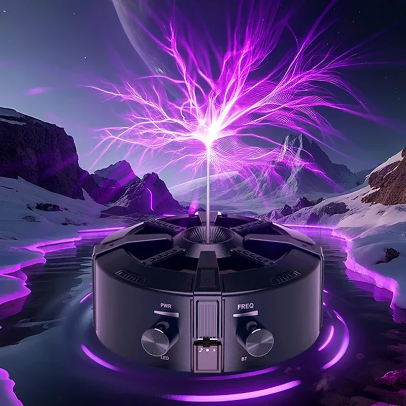 2025 Music Tesla Coil Bluetooth AUX Wireless Speaker Touchable Spark Tesla Musical Coil Lighting For Science Experiment Gifts
