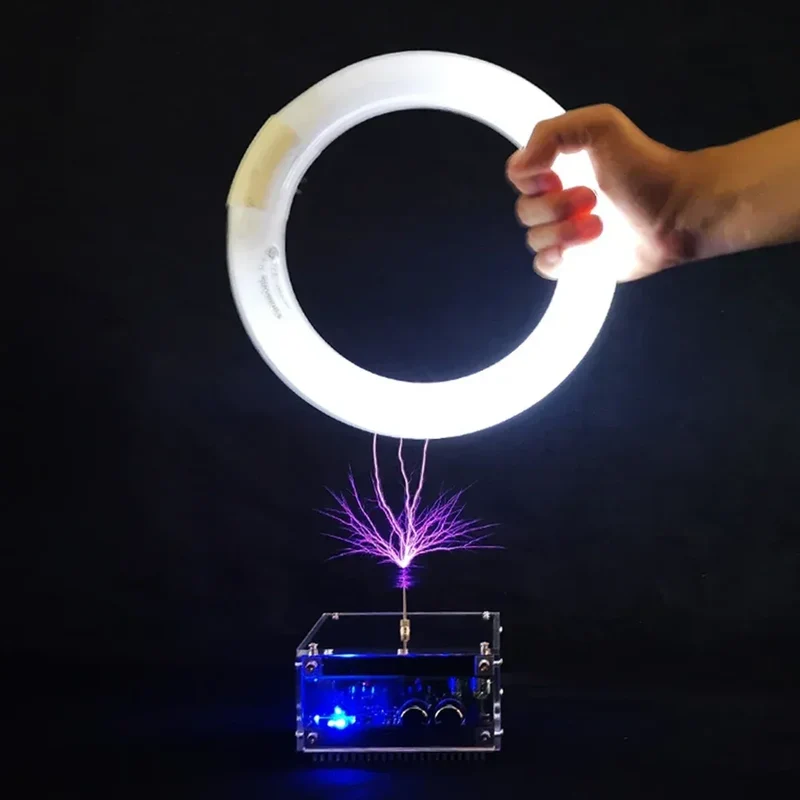 Tesla Coil Speaker Plam Music Loudspeaker Wireless Lighting High Frequency Pulse Test Apparatus for Experiment Science Education