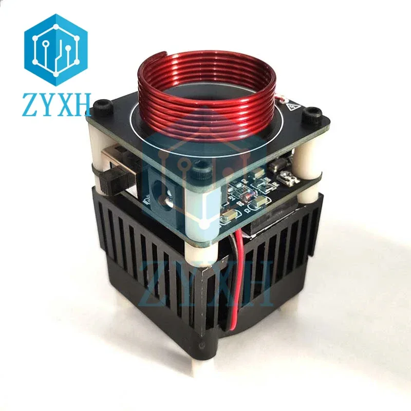 HFSSTC Palm Tesla Coil High Frequency High Voltage Pulse 48V 2A 10 minutes Arc Generator Electric Ignition Tesla Coils