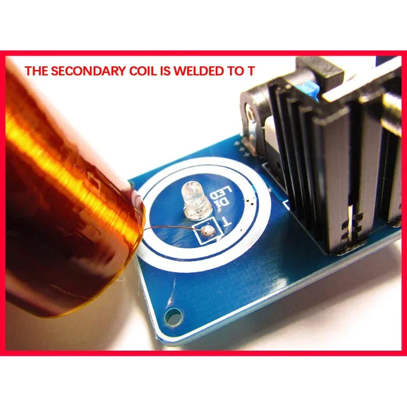 BD243 Mini Tesla Coil DIY Kit 9-12V Tesla Coil Magic Props BD243C DIY Parts Empty Lights Technology Electronics Module