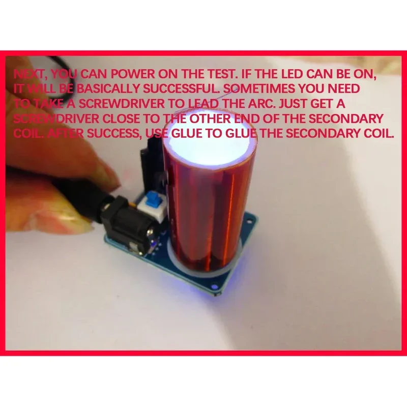 BD243 Mini Tesla Coil Kit Magic Props DIY Parts Empty Lights Technology Diy Electronics BD243C DIY Mini Tesla Coil Module