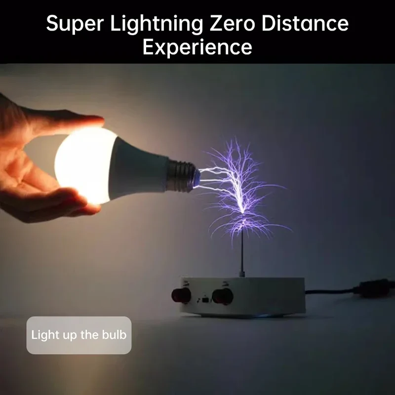 AC110-220V Input Dual Mode Music Tesla Coil Palm Tesla Coil High Frequency Voltage Pulse arc Generator Artificial Lightning